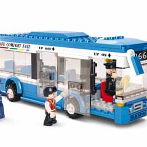 Jongensspeelgoed Sluban lijnbus blauw